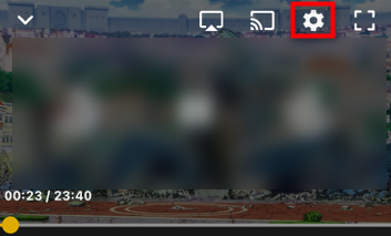 ABEMAビデオの画面上の設定